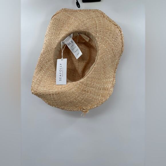 Seafolly Raffia Cowgirl Hat in Natural - Picture 6 of 7